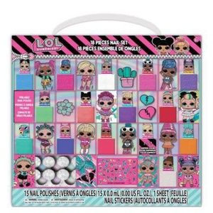 BRAND NEW sealed LOL nail polish set (15 nail polishes, sticker sheet, etc)